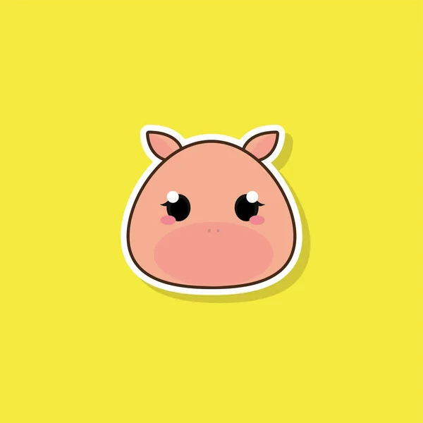 孤立したかわいい子豚 — ストックベクタ