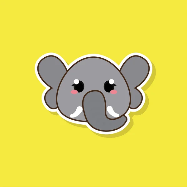 Isoliertes niedliches Elefantenbaby — Stockvektor