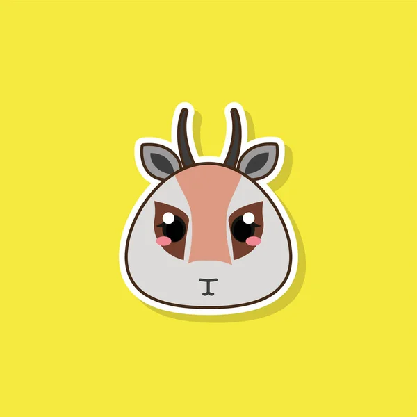 Isolated cute baby antelope — Stock Vector