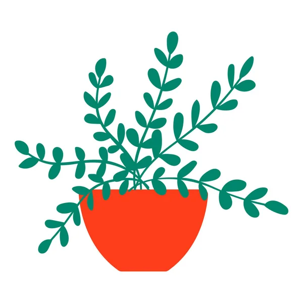 Isolated plant in a pot — Stock Vector