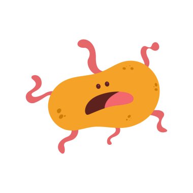 İzole edilmiş virüs çizgi filmi