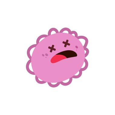 İzole edilmiş virüs çizgi filmi