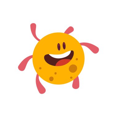 İzole edilmiş virüs çizgi filmi