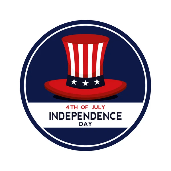 Button of independence day — Stock Vector