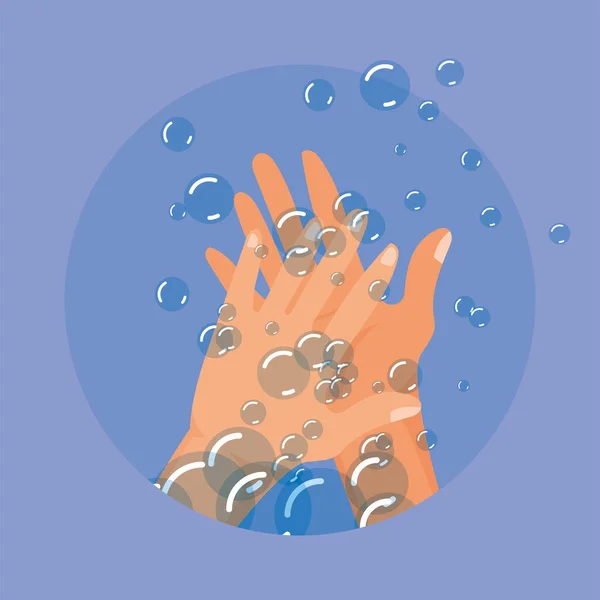 Handwaschplakat — Stockvektor