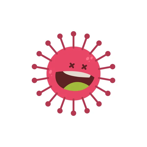 Cartone animato virus isolato — Vettoriale Stock