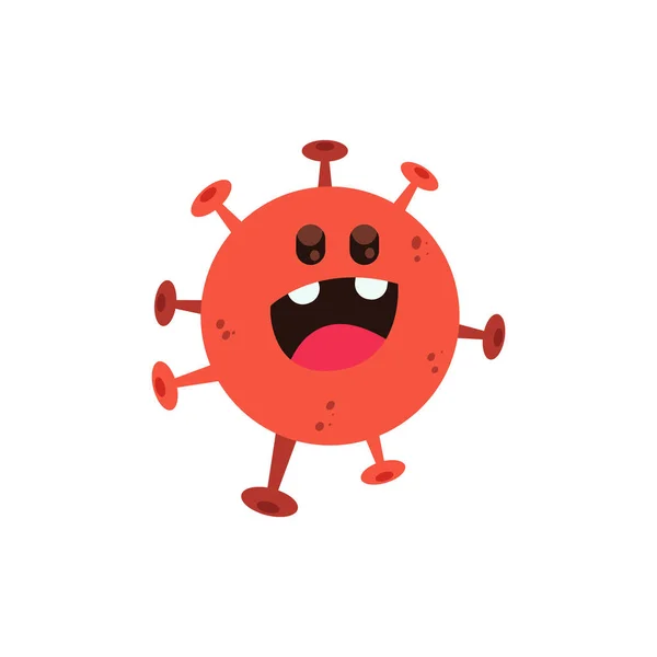 Caricatura aislada del virus — Vector de stock