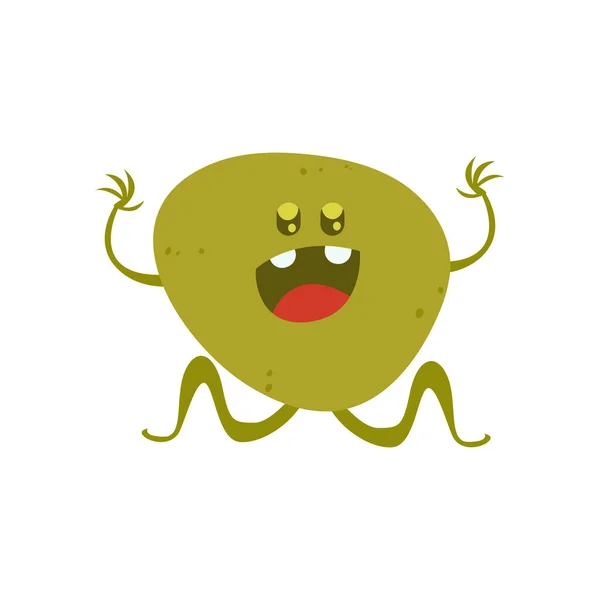 Caricature isolée virus — Image vectorielle