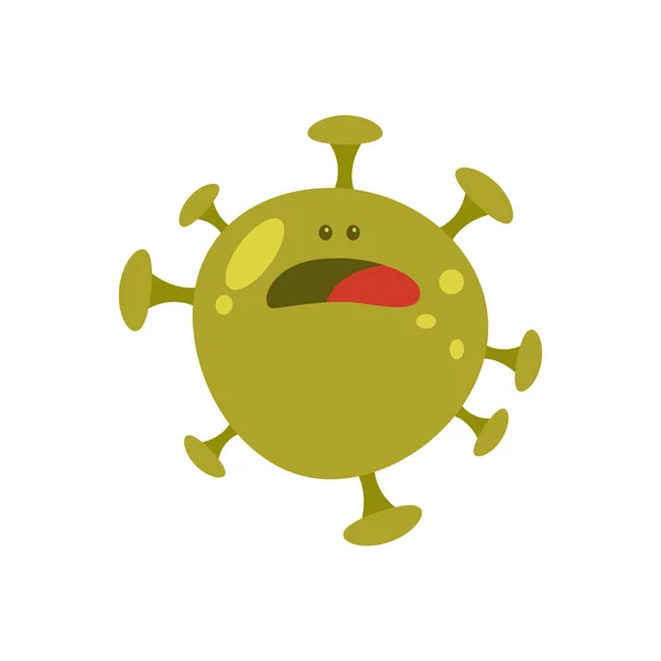 Caricature isolée virus — Image vectorielle