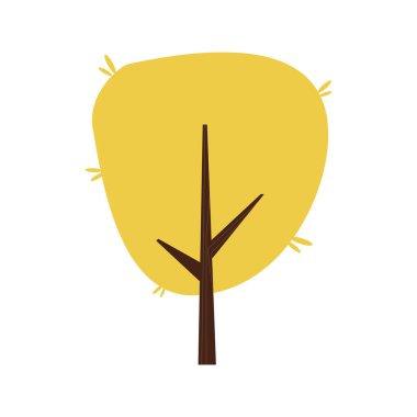 Ayrı renkte ağaç simgesi