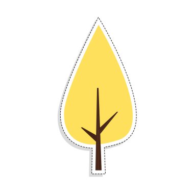 Ayrı renkte ağaç simgesi