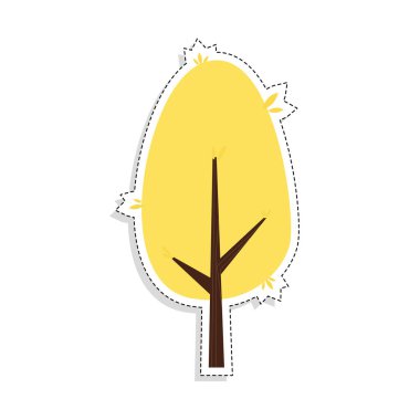 Ayrı renkte ağaç simgesi