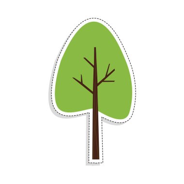 Ayrı renkte ağaç simgesi