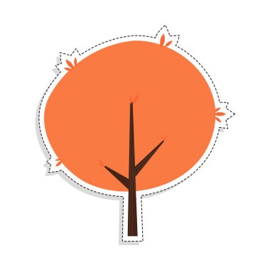 Ayrı renkte ağaç simgesi