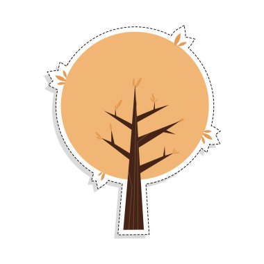 Ayrı renkte ağaç simgesi