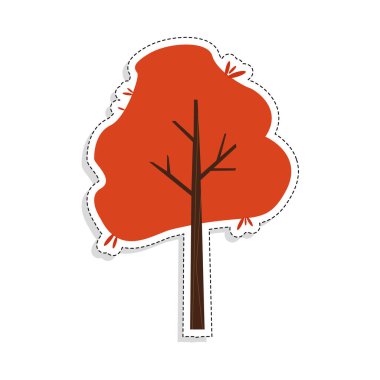 Ayrı renkte ağaç simgesi