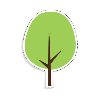 Ayrı renkte ağaç simgesi