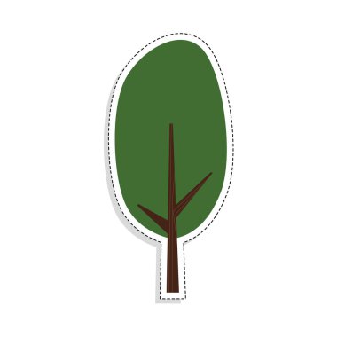 Ayrı renkte ağaç simgesi