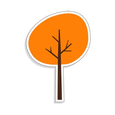 Ayrı renkte ağaç simgesi