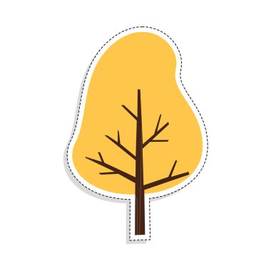 Ayrı renkte ağaç simgesi