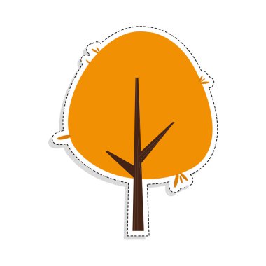 Ayrı renkte ağaç simgesi