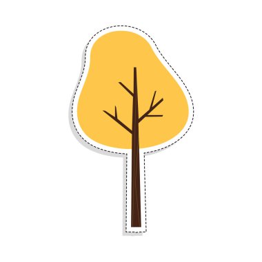 Ayrı renkte ağaç simgesi
