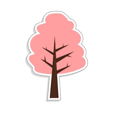 Ayrı renkte ağaç simgesi