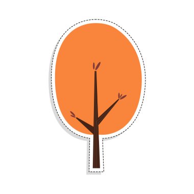Ayrı renkte ağaç simgesi