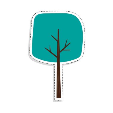Ayrı renkte ağaç simgesi