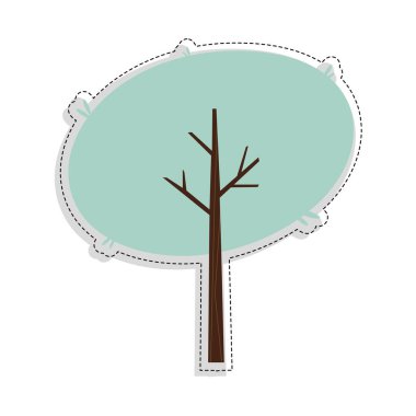 Ayrı renkte ağaç simgesi