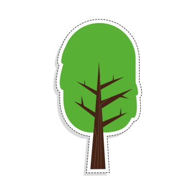 Ayrı renkte ağaç simgesi
