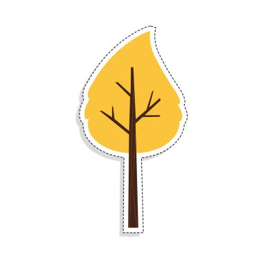 Ayrı renkte ağaç simgesi