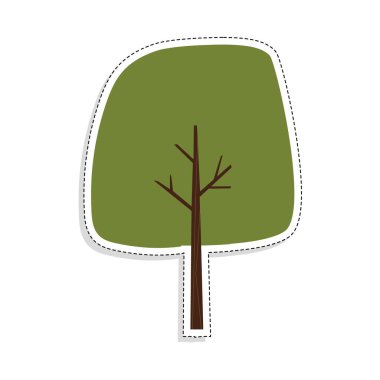 Ayrı renkte ağaç simgesi