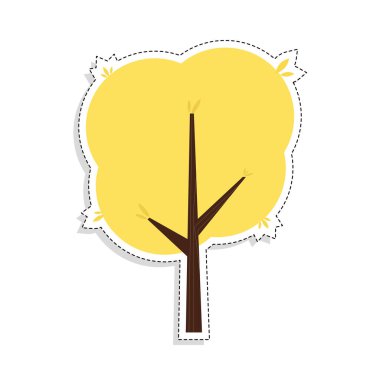 Ayrı renkte ağaç simgesi