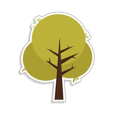 Ayrı renkte ağaç simgesi