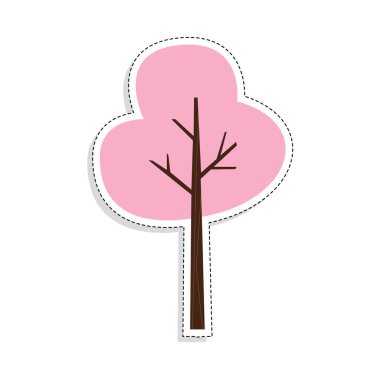 Ayrı renkte ağaç simgesi