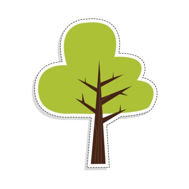 Ayrı renkte ağaç simgesi