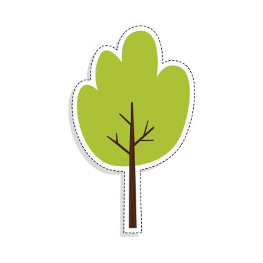 Ayrı renkte ağaç simgesi