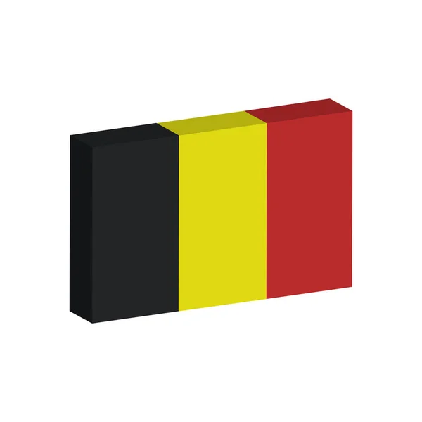 Bandera 3D de Belgium — Vector de stock