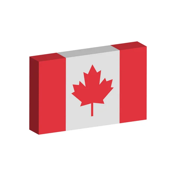 Bandeira 3D de Canada — Vetor de Stock
