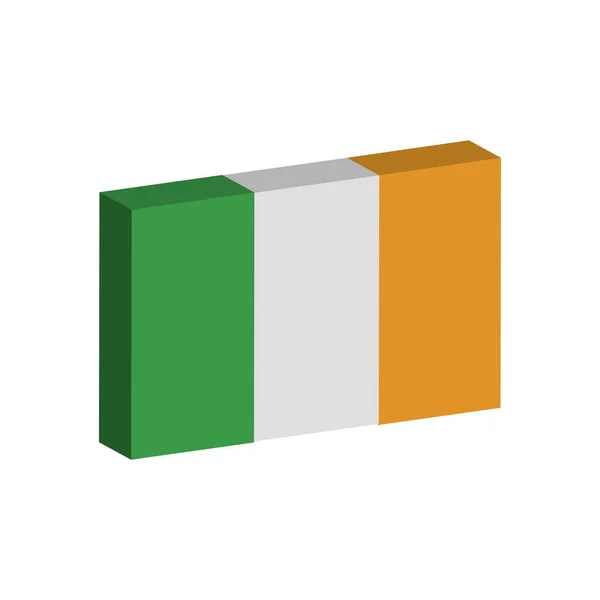 Bandera 3D de Costa de Marfil — Vector de stock