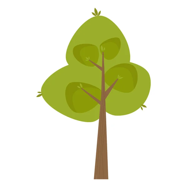 Ikone isolierter Bäume — Stockvektor