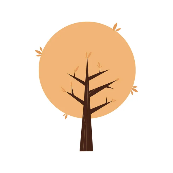 Icono de árbol de color aislado — Vector de stock