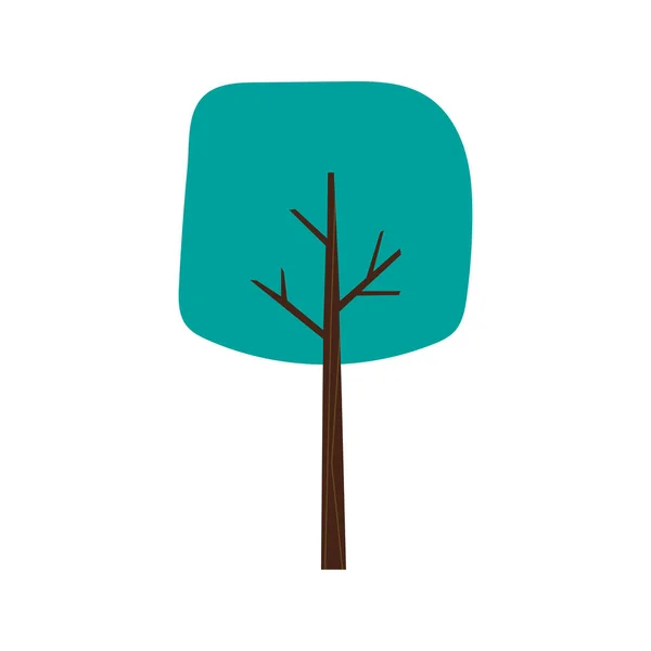 Icono de árbol de color aislado — Vector de stock