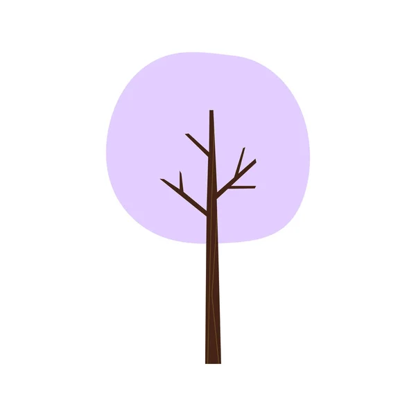 Ayrı renkte ağaç simgesi — Stok Vektör