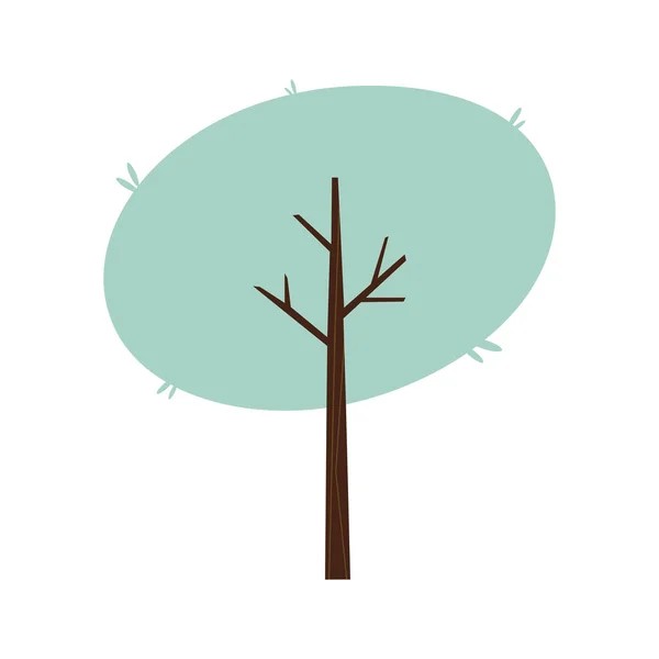 Icono de árbol de color aislado — Vector de stock