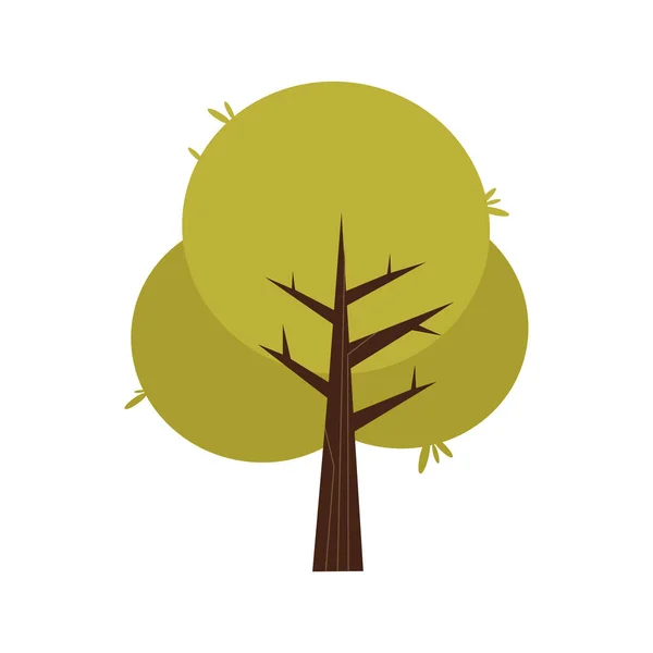 Icono de árbol de color aislado — Vector de stock