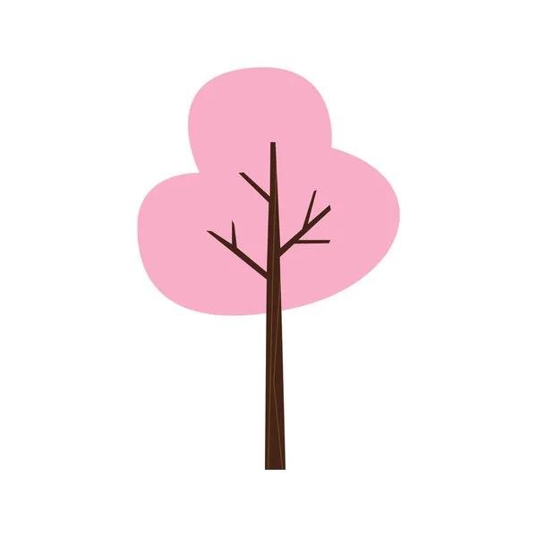 Isolée icône de l'arbre de couleur — Image vectorielle