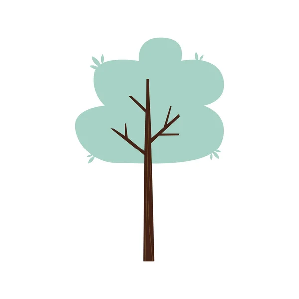 Icono de árbol de color aislado — Vector de stock