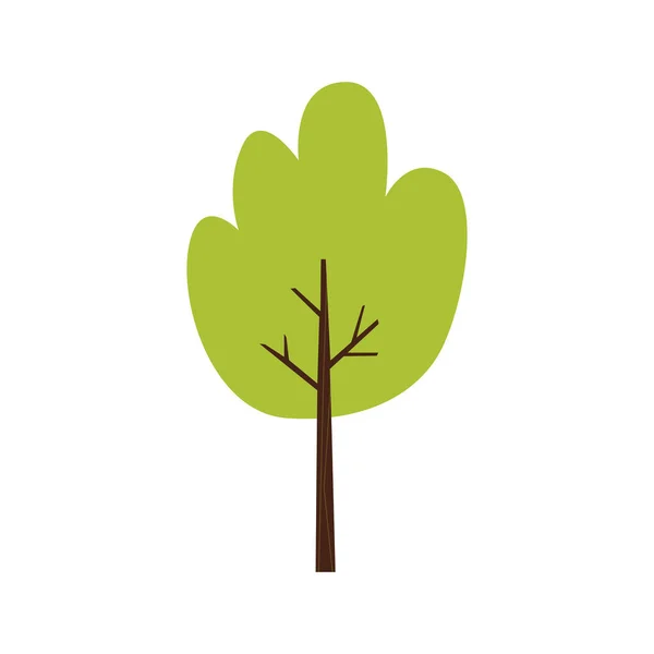 Icono de árbol de color aislado — Vector de stock